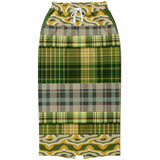 Rolling Green Plaid Pocket Maxi Skirt Long Pocket Skirt - Thathoodyshop
