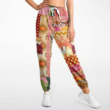 Yogananda Floral Patchwork Unisex Fleece Joggers Cargo Sweatpants - Thathoodyshop