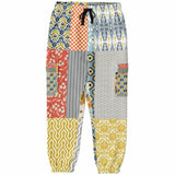 Tallulah Bankhead Yellow Patchwork Unisex Cargo Sweats Cargo Pants - Thathoodyshop