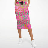 Gypsy Beat Pink Floral Patchwork Long Pocket Skirt Long Pocket Skirt - Thathoodyshop