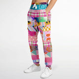 Bahama Mama Pink Floral Patchwork Unisex Cargo Sweats Cargo Pants - Thathoodyshop
