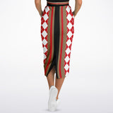Argyle Me Pocket Maxi Skirt - Red Maxi Skirt - Thathoodyshop