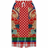 Busan Fleur Plaid Patchwork Long Pocket Skirt Long Pocket Skirt - Thathoodyshop