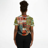 Mother Lode African Print Cropped Button Front Jersey Cropped Baseball Jersey - AOP - Thathoodyshop