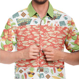 Surf's Up Kowabunga S/S Button Down Shirt Short Sleeve Button Down Shirt - AOP - Thathoodyshop