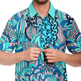 Aqua Amarillo S/S Button Down Shirt Short Sleeve Button Down Shirt - AOP - Thathoodyshop