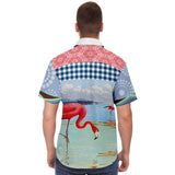 Flamingo Road S/S Button Down Shirt Short Sleeve Button Down Shirt - AOP - Thathoodyshop