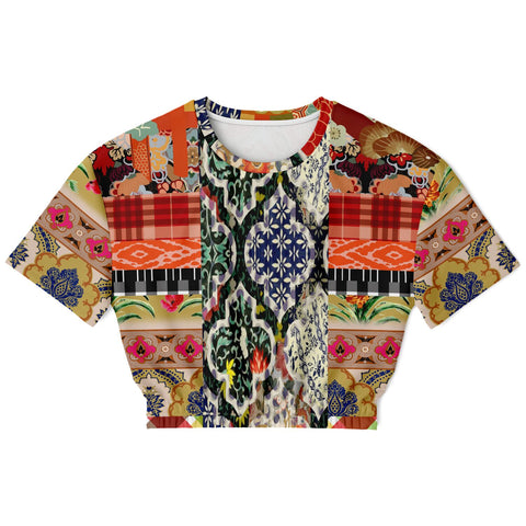 Flowers of Solvang Crop Sweater Cropped Sweater - Thathoodyshop
