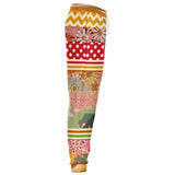 Yogananda Floral Stripe Patchwork Unisex Eco-Poly Joggers Joggers - Thathoodyshop