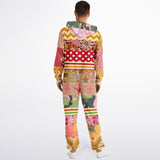 Yogananda Floral Patchwork Unisex Fleece Romper Fleece Romper - Thathoodyshop