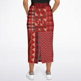 Toscana Red Pocket Maxi Skirt Long Skirt - Thathoodyshop