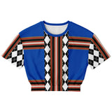 Argyle Blue DLX Cropped Sweater Cropped Sweater - Thathoodyshop