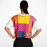 Chili Pepper Patchwork Crop Jersey Cropped Football Jersey - Thathoodyshop