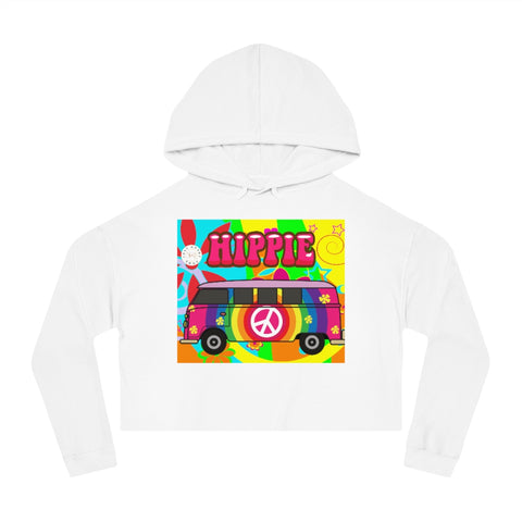 Hippie Party Bus Cropped Hoodie Hoodie - Thathoodyshop