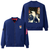 Blue Mood Asian Art Bomber Jacket Jacket - Thathoodyshop