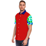 Rainbow Pride Button Down Shirt Short Sleeve Button Down Shirt - AOP - Thathoodyshop