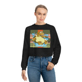 Turtle Splash Cropped Fleece Pullover Sweatshirt - Thathoodyshop