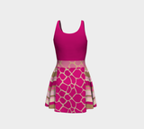 Pink Safari Flare Dress Flare Dress - Thathoodyshop