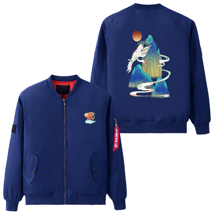 Mount Fuji Asian Art Bomber Jacket Jacket - Thathoodyshop