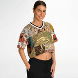Mother Lode African Print Crop Jersey Cropped Football Jersey - Thathoodyshop