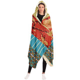 Sukiyaki Sherpa Fleece Hooded Blanket (3 Size Options) Hooded Blanket - AOP - Thathoodyshop