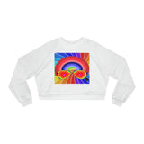 Love on Psychedelics Cropped Fleece Pullover Sweater - Thathoodyshop