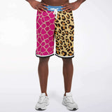 Santorini Leopard Basketball Shorts Basketball Short Rib - AOP - Thathoodyshop