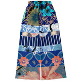 Blue Andalusian Patchwork Stretchy Phat Bellbottoms Bellbottoms - Thathoodyshop
