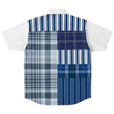 Fair Isle Plaid Button Down Shirt Short Sleeve Button Down Shirt - Thathoodyshop