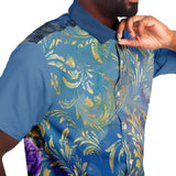 Royal Peacock S/S Button Down Shirt Short Sleeve Button Down Shirt - AOP - Thathoodyshop