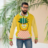 The Happy Pineapple Unisex Pullover Hoodie All Over Prints - Thathoodyshop