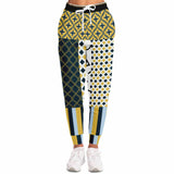 Dauphin Blue Patchwork Unisex Fleece Joggers Fashion Jogger - AOP - Thathoodyshop