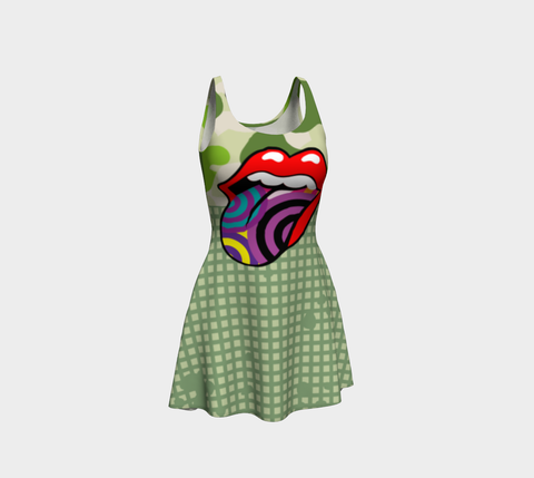 Funhouse Swirl II Dress Flare Dress - Thathoodyshop
