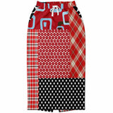 Red Pacific Palisades Patchwork Long Pocket Skirt Long Pocket Skirt - Thathoodyshop