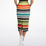 Dance Steps Striped Pocket Maxi Skirt Long Pocket Skirt - Thathoodyshop