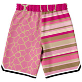 Pink Lemonade Basketball Shorts Basketball Short Rib - AOP - Thathoodyshop