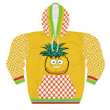 The Happy Pineapple Unisex Pullover Hoodie All Over Prints - Thathoodyshop