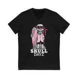 Skull Dayz Jersey SS V-Neck Tee - Thathoodyshop