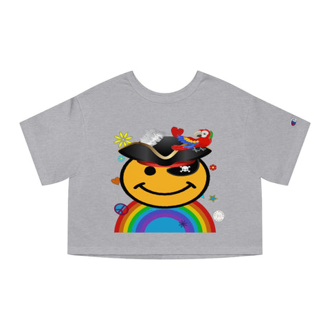 Happy Pirate Cropped T-Shirt T-Shirt - Thathoodyshop