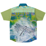 Dragonfly Abstract Print Button Down Shirt Short Sleeve Button Down Shirt - Thathoodyshop