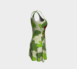 Green Apple Leopard Dress Flare Dress - Thathoodyshop