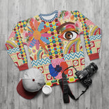 Pink Paisley Visage Unisex Sweatshirt Sweater - Thathoodyshop