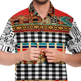 Africa Bombastic Button Down Shirt Short Sleeve Button Down Shirt - Thathoodyshop