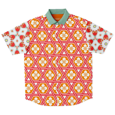 Tokyo Sunset S/S Button Down Shirt Short Sleeve Button Down Shirt - AOP - Thathoodyshop