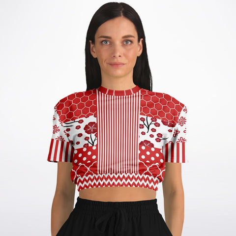 Red Crimson Cropped Sweater Cropped Sweater - Thathoodyshop