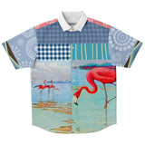 Flamingo Road S/S Button Down Shirt Short Sleeve Button Down Shirt - AOP - Thathoodyshop
