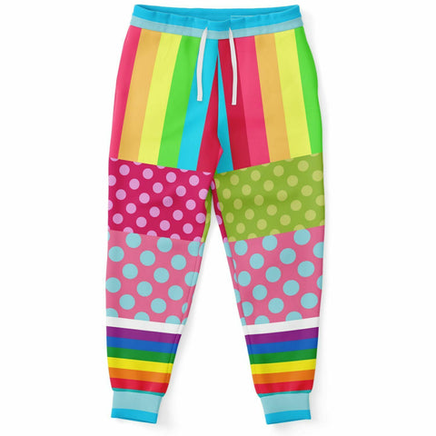 Pink Polka Stripe OG San Diego Fleece Joggers Fashion Jogger - AOP - Thathoodyshop