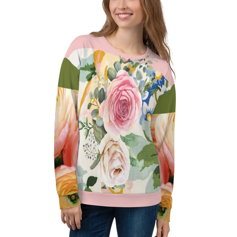 Linen Rose Sweatshirt - Thathoodyshop